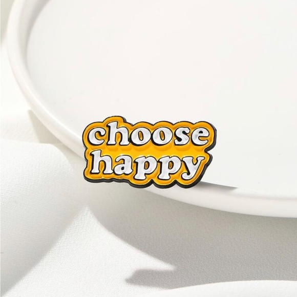Jewelry - 💖5 items for $25 Sale!💖 Choose Happy Yellow Pin